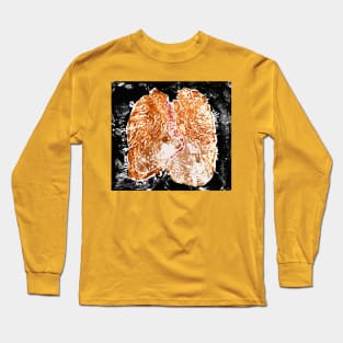 Brutal Lungs Stamp Linocut Long Sleeve T-Shirt